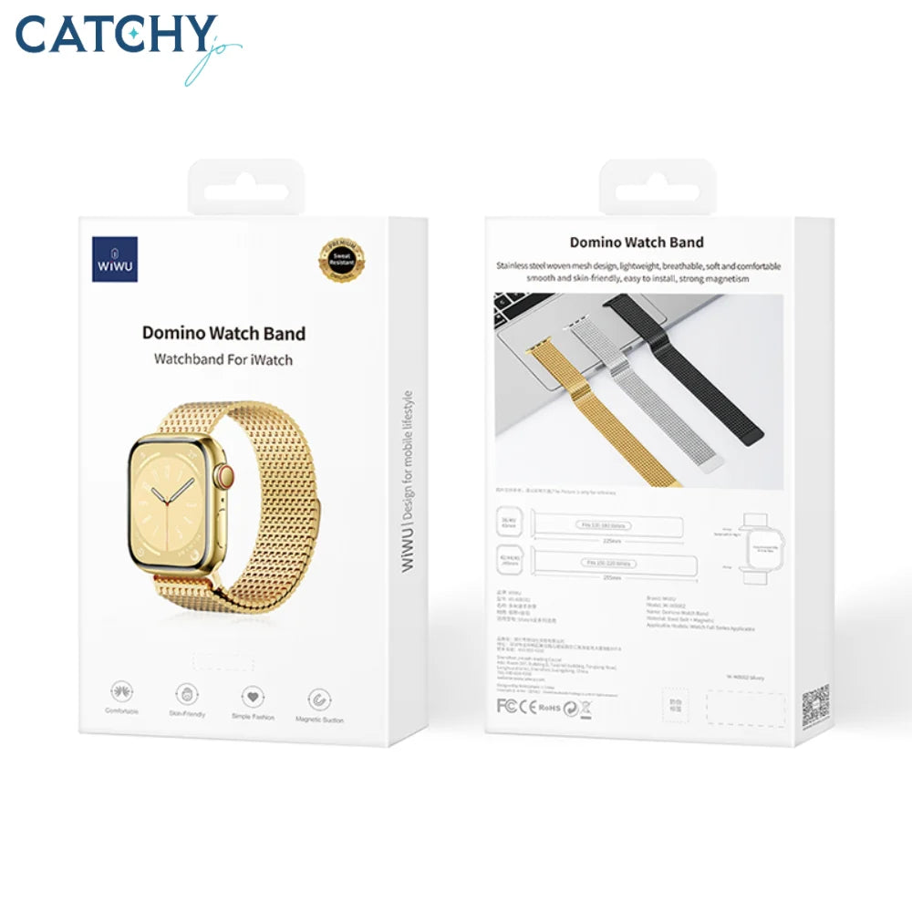 correa de reloj dorada wiwu