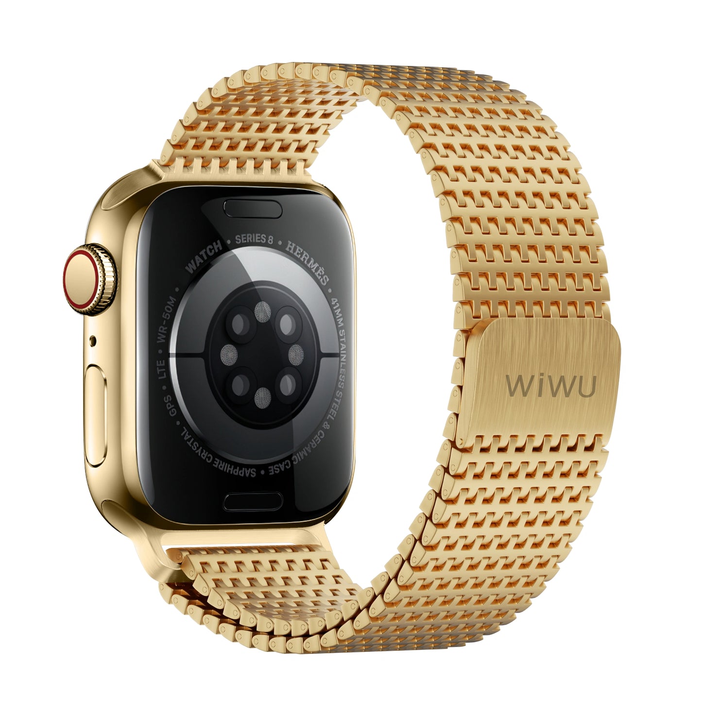 correa de reloj dorada wiwu